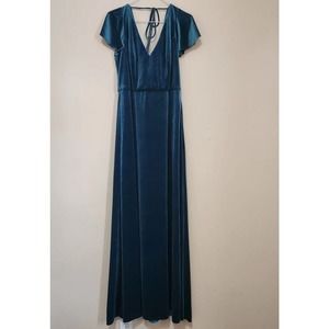 After Six Teal Long Sleeve Dress